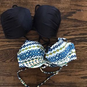 Black Aerie Bikini Tops (M/32C)